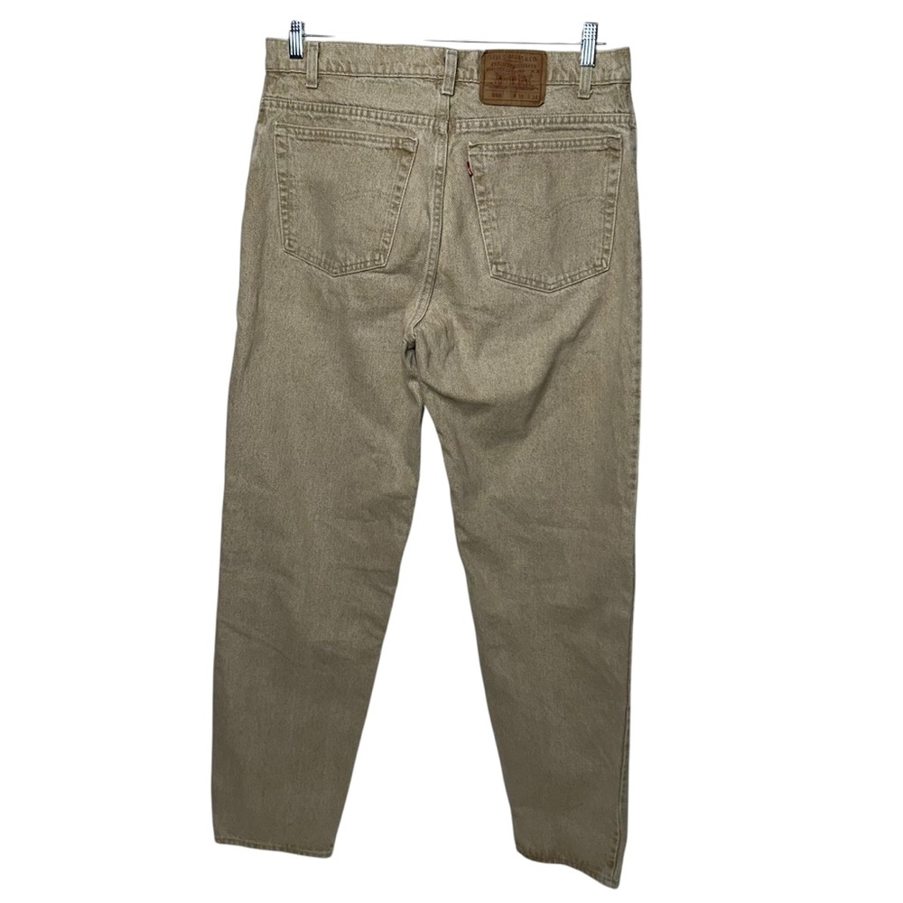 Vintage Levis 550 Men's 38 x 34 Relaxed Fit Cream Distressed Straight Jeans - Picture 3 of 11